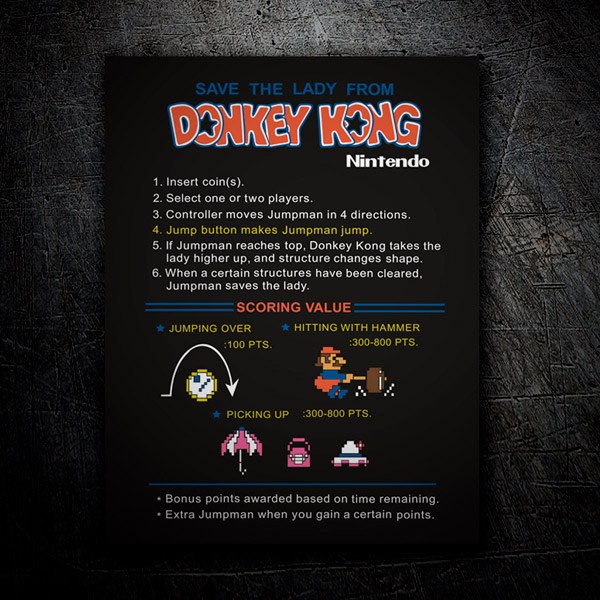 Pegatinas: Donkey Kong Instrucciones