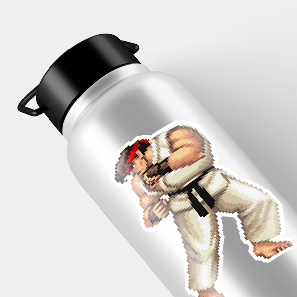 Pegatinas: Street Fighter Ryu Pixel 16 Bits