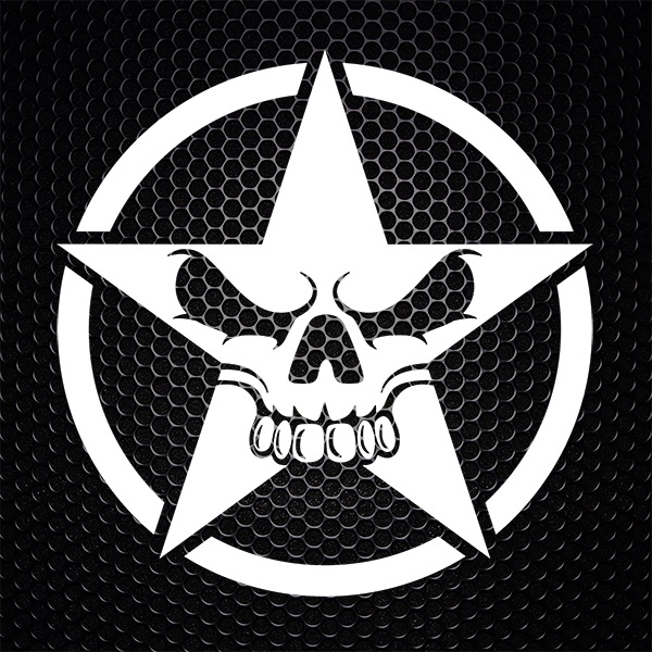 Pegatinas: Estrella calavera