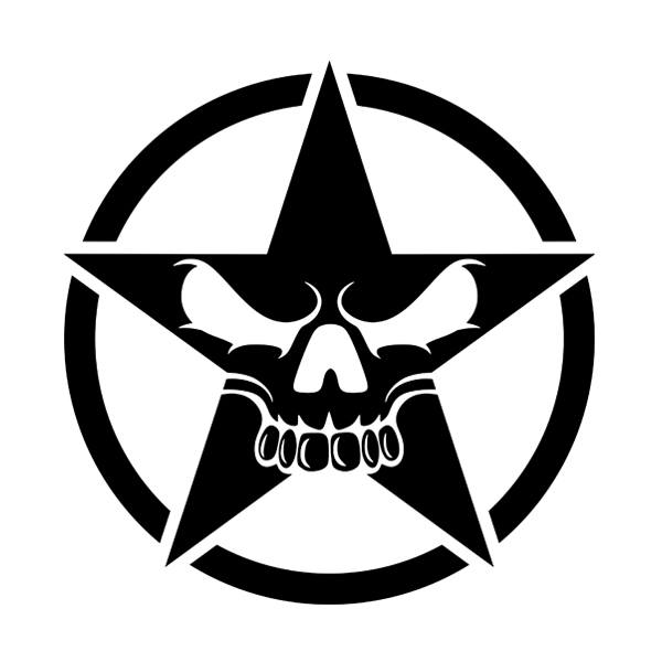 Pegatinas: Estrella calavera
