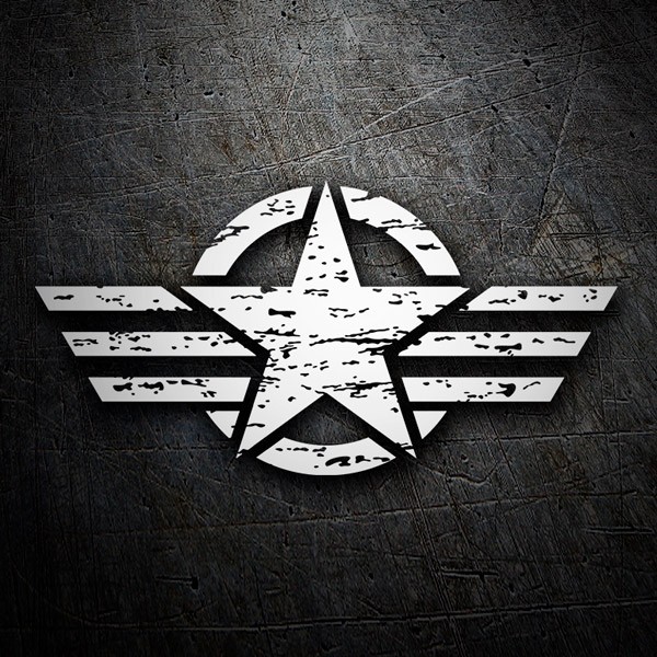Pegatinas: Estrella US Army desgastada