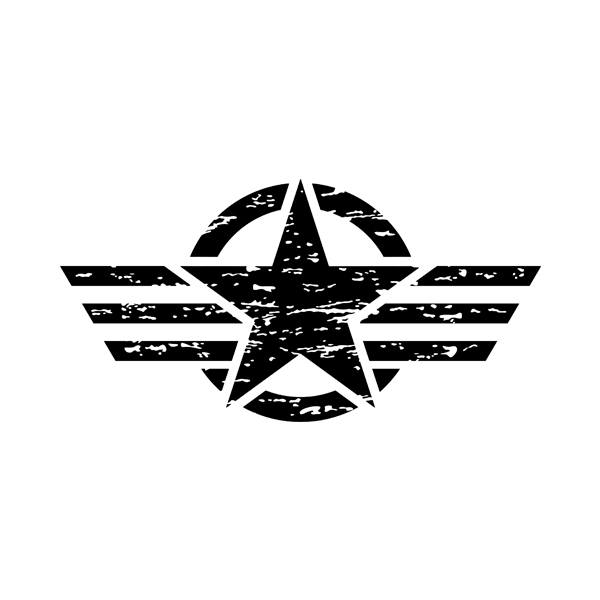 Pegatinas: Estrella US Army desgastada