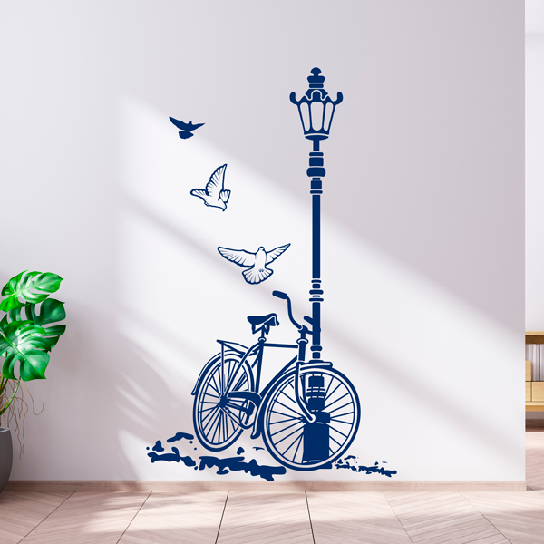 Vinilos Decorativos: Bicicleta y Farola 0