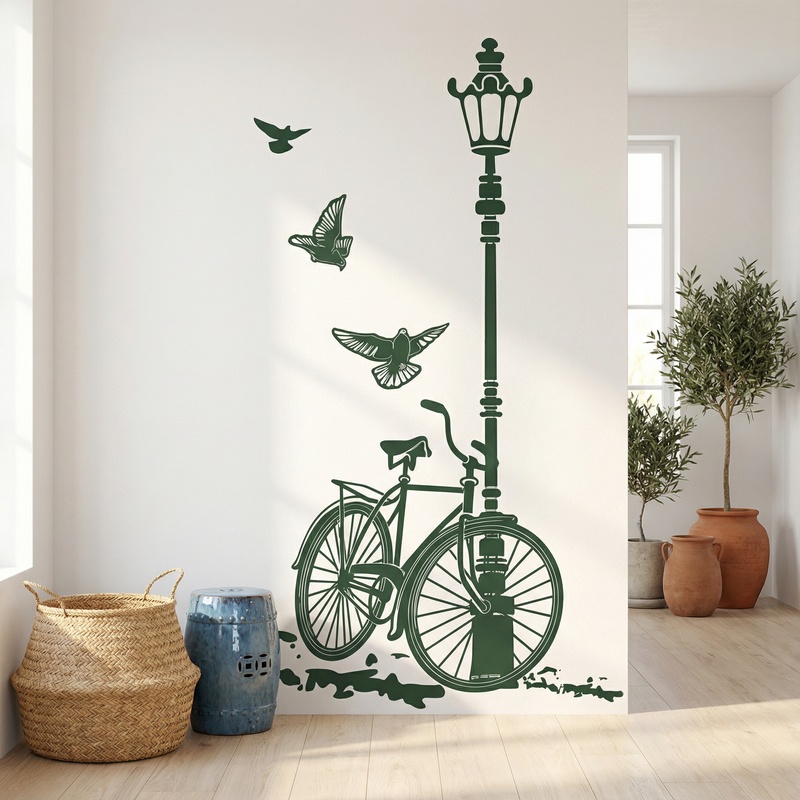 Vinilos Decorativos: Bicicleta y Farola