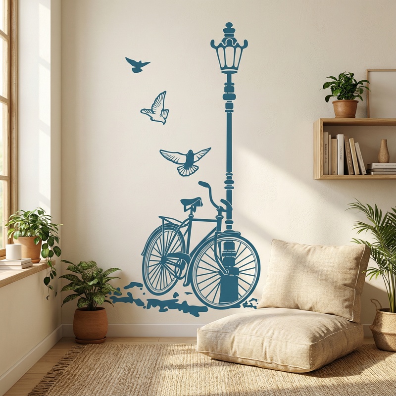 Vinilos Decorativos: Bicicleta y Farola