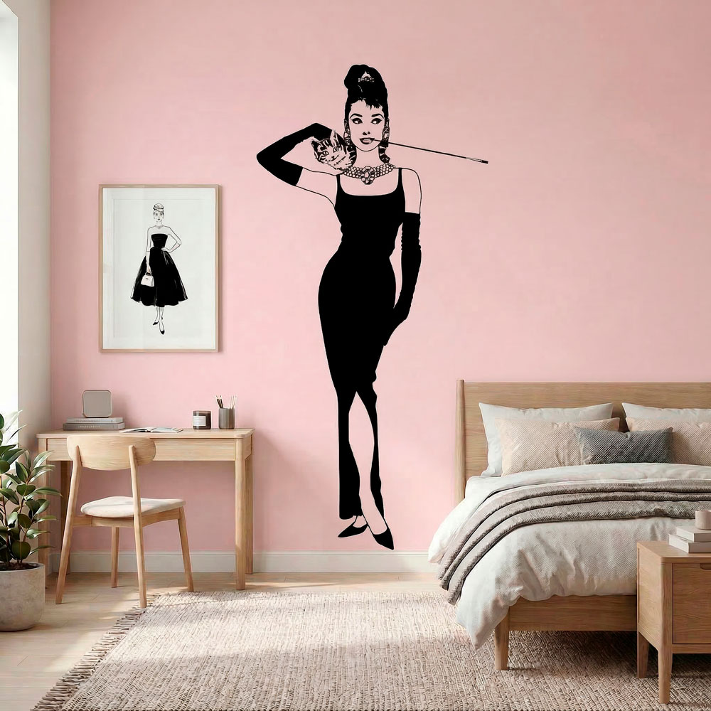 Audrey con su gato 18