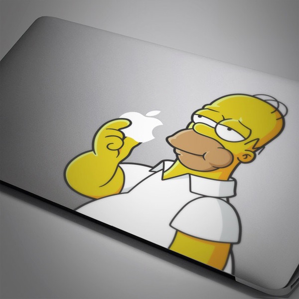 Pegatinas: Homer Simpson Mac