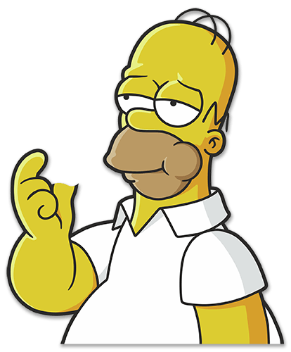Pegatinas: Homer Simpson Mac