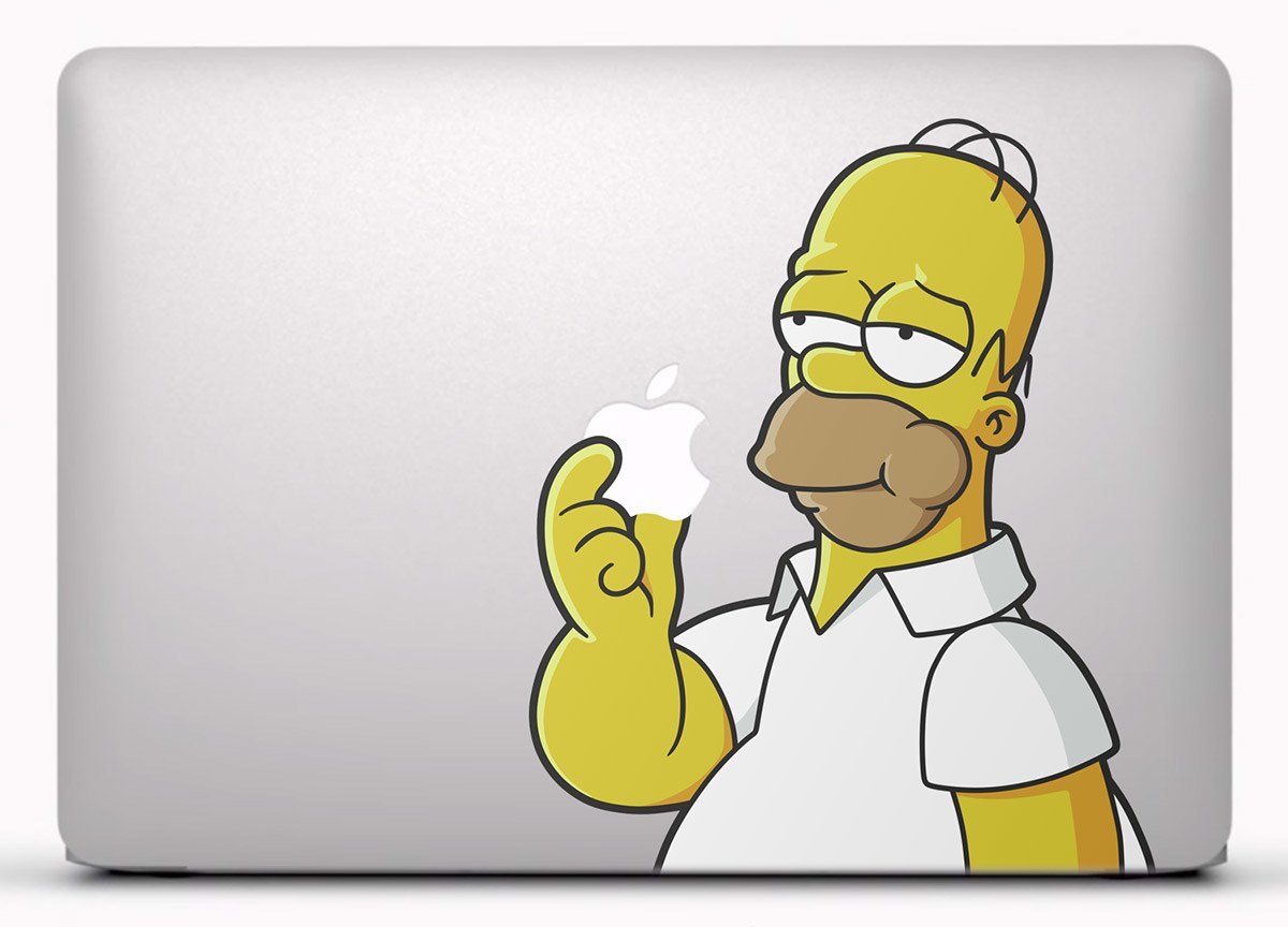 Pegatinas: Homer Simpson Mac 3