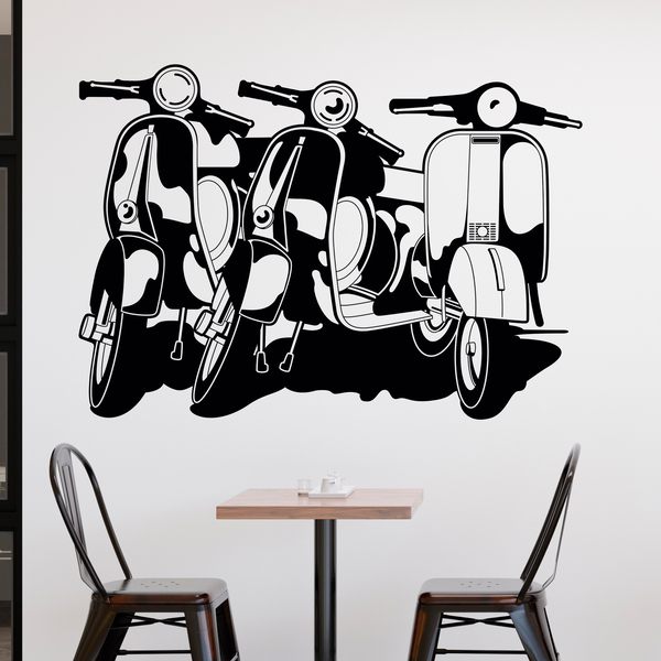 Vinilos Decorativos: 3 Vespas