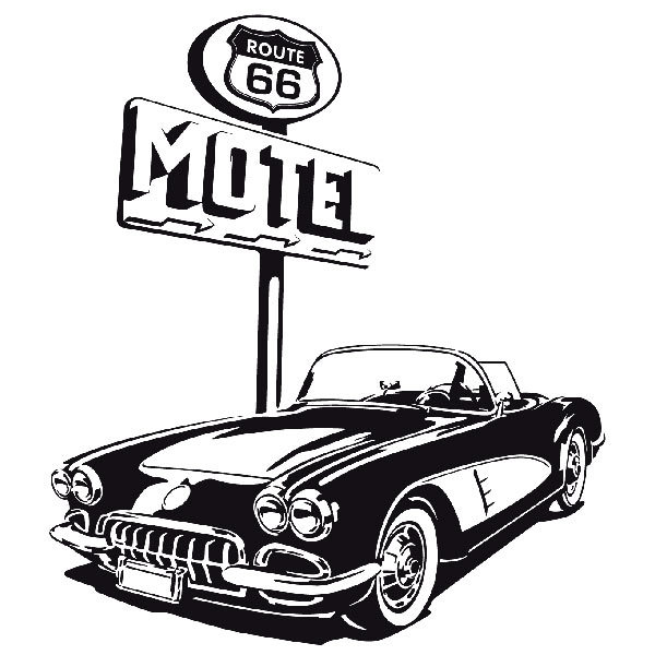 Vinilos Decorativos: Chevrolet Corvette Route 66