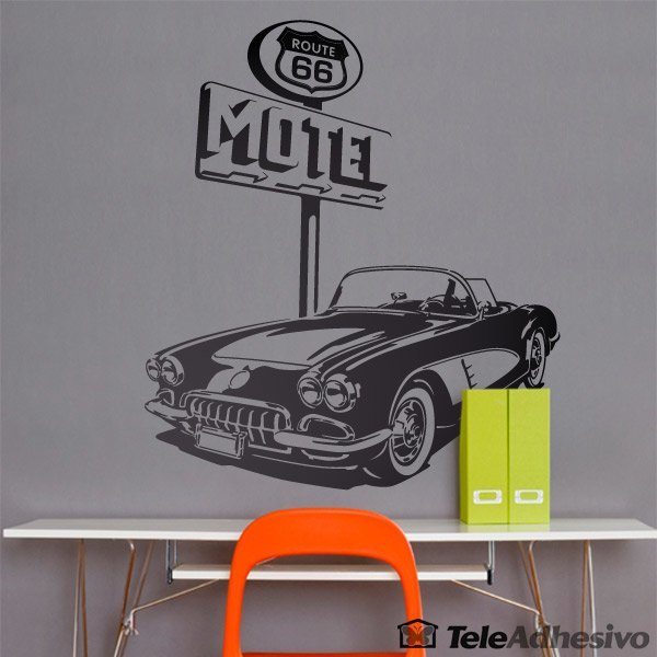 Vinilos Decorativos: Chevrolet Corvette Route 66