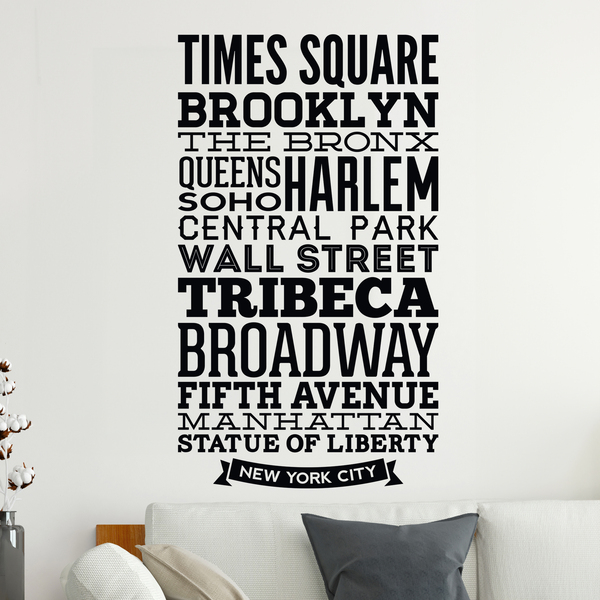 Vinilos Decorativos: Tipográfico calles de Nueva York 0