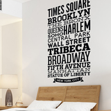 Vinilos Decorativos: Tipográfico calles de Nueva York 4