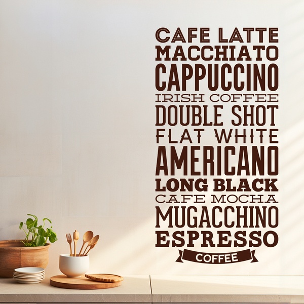 Vinilos Decorativos: Tipos de Café 