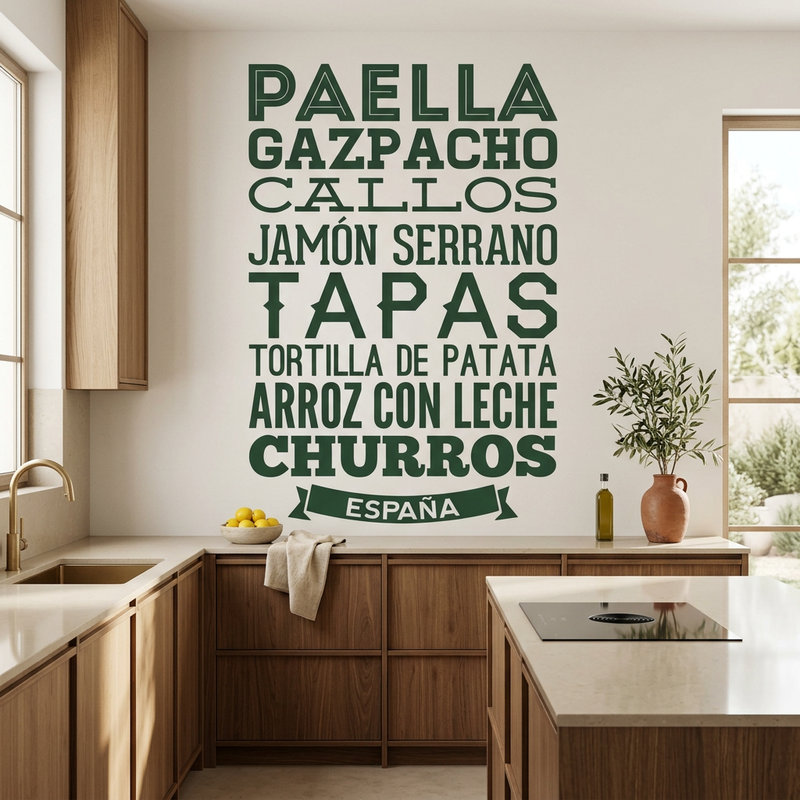 Vinilos Decorativos: Gastronom&iacute;a de Espa&ntilde;a