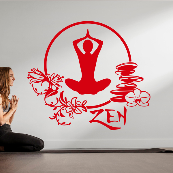 Vinilos Decorativos: Ejercicio meditación yoga