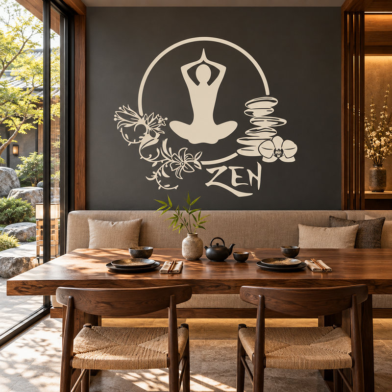 Vinilos Decorativos: Ejercicio meditaci&oacute;n yoga
