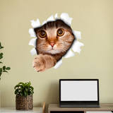 Vinilos Decorativos: Agujero gato asoma la patita