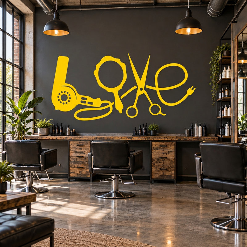 Vinilos Decorativos: Art&iacute;culos de peluquer&iacute;a Love