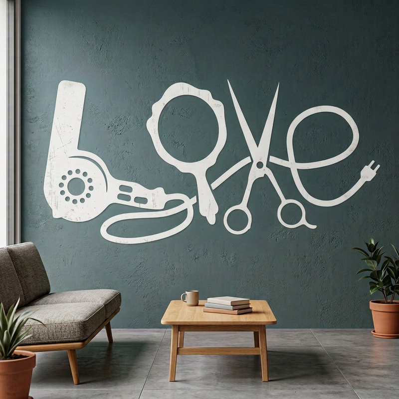 Vinilos Decorativos: Art&iacute;culos de peluquer&iacute;a Love