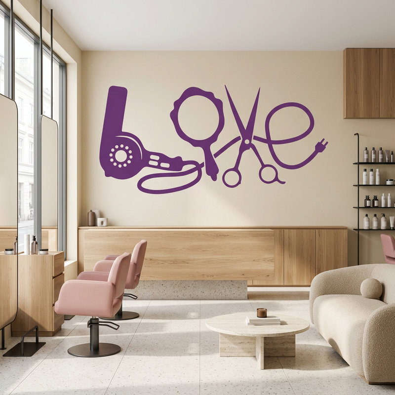 Vinilos Decorativos: Art&iacute;culos de peluquer&iacute;a Love