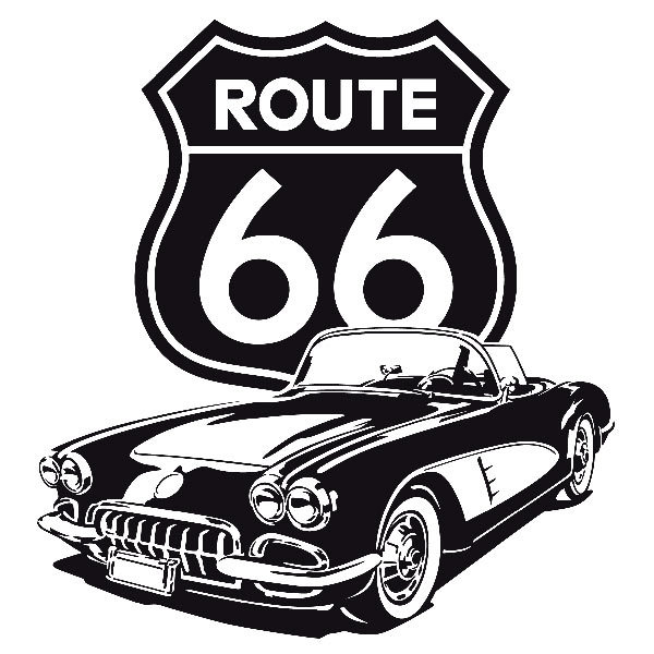 Vinilos Decorativos: Corvette Route 66