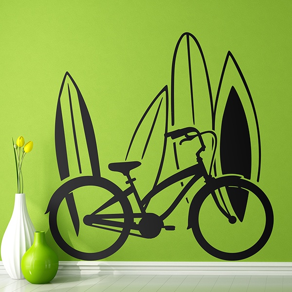 Vinilos Decorativos: Bicicleta y surf 0