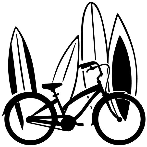Vinilos Decorativos: Bicicleta y surf