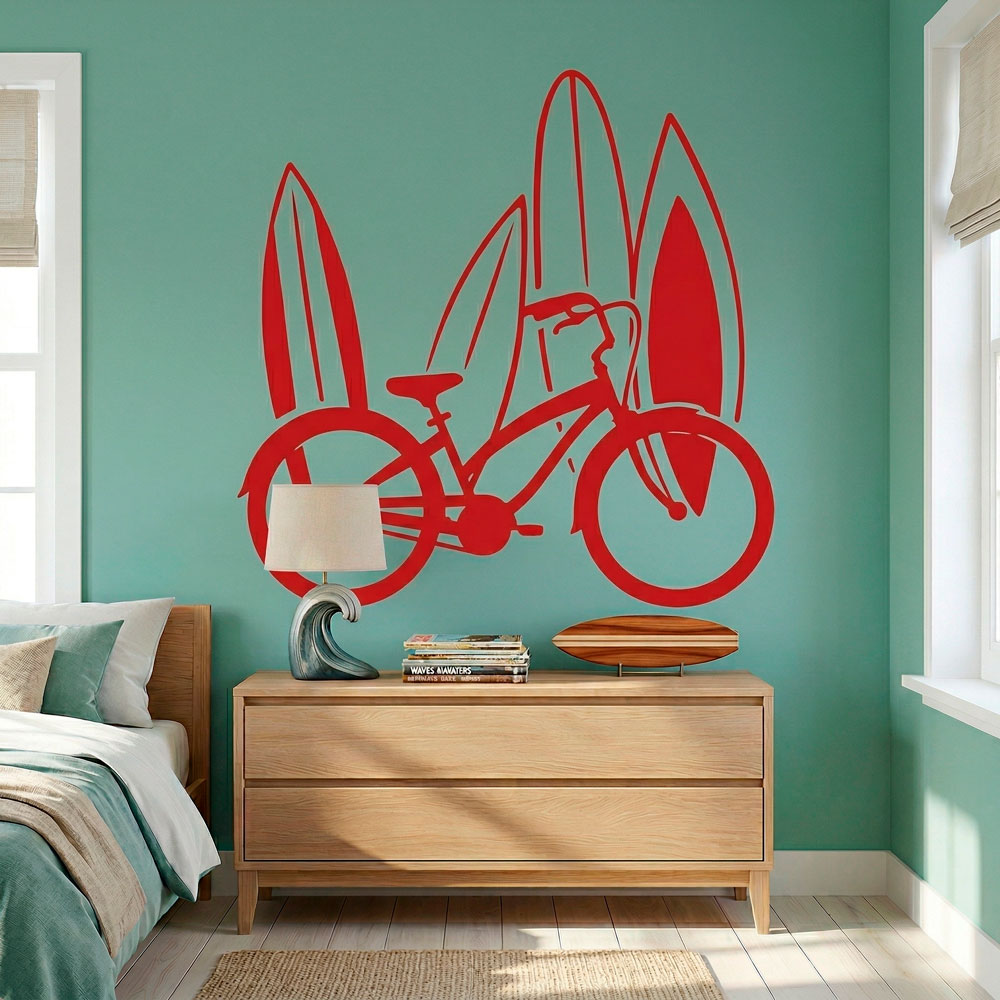 Vinilos Decorativos: Bicicleta y surf