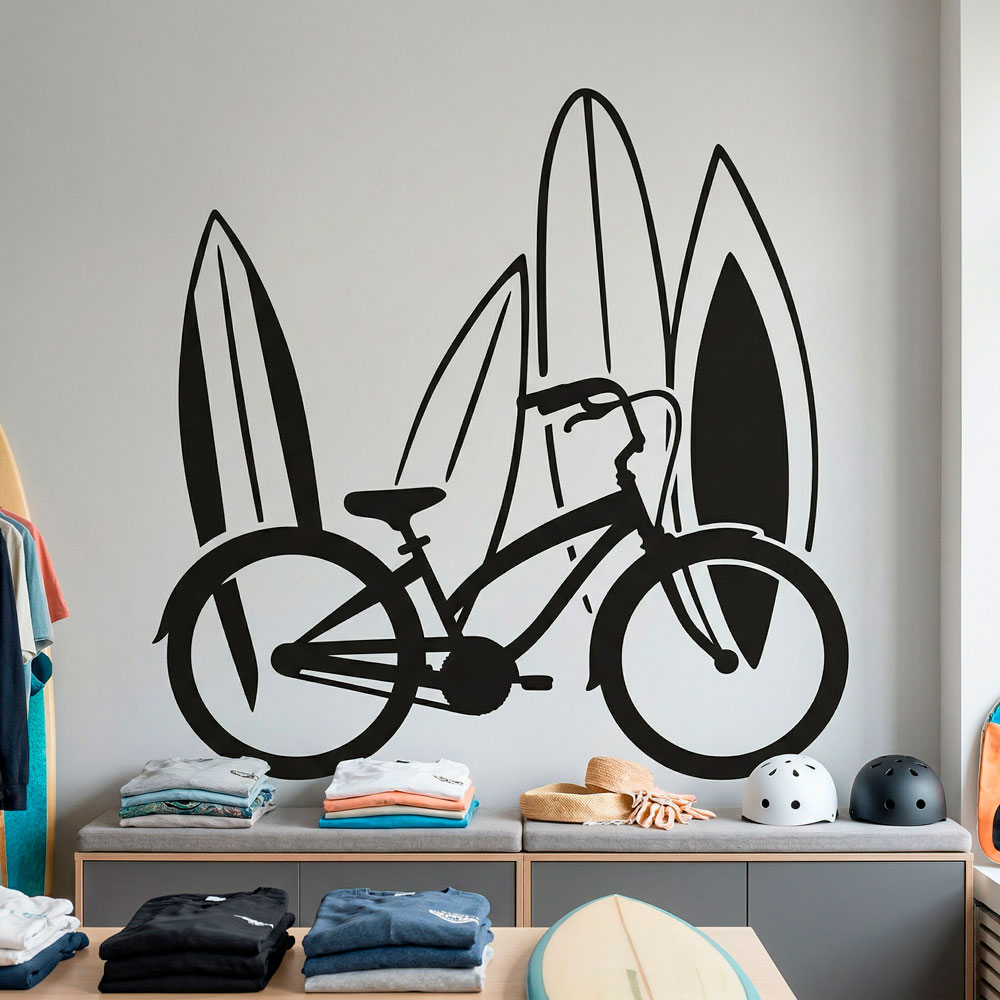 Vinilos Decorativos: Bicicleta y surf