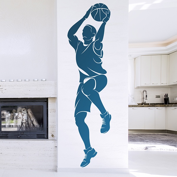 Vinilos Decorativos: Jugador de baloncesto tirando
