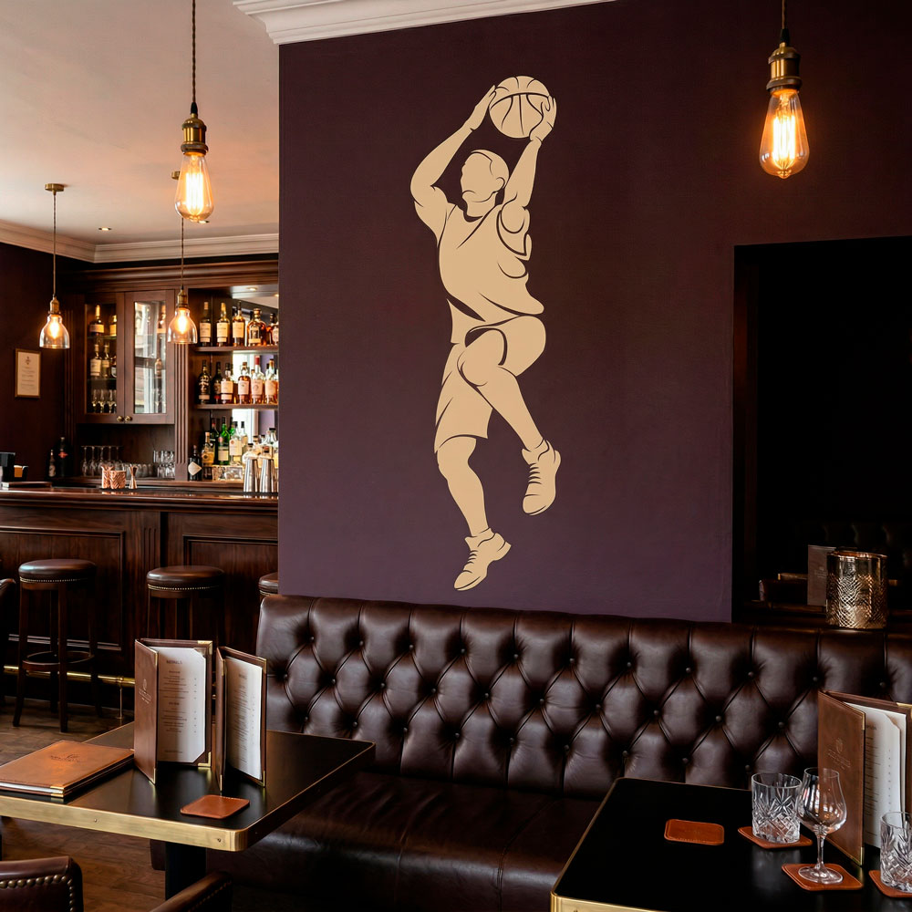 Vinilos Decorativos: Jugador de baloncesto tirando