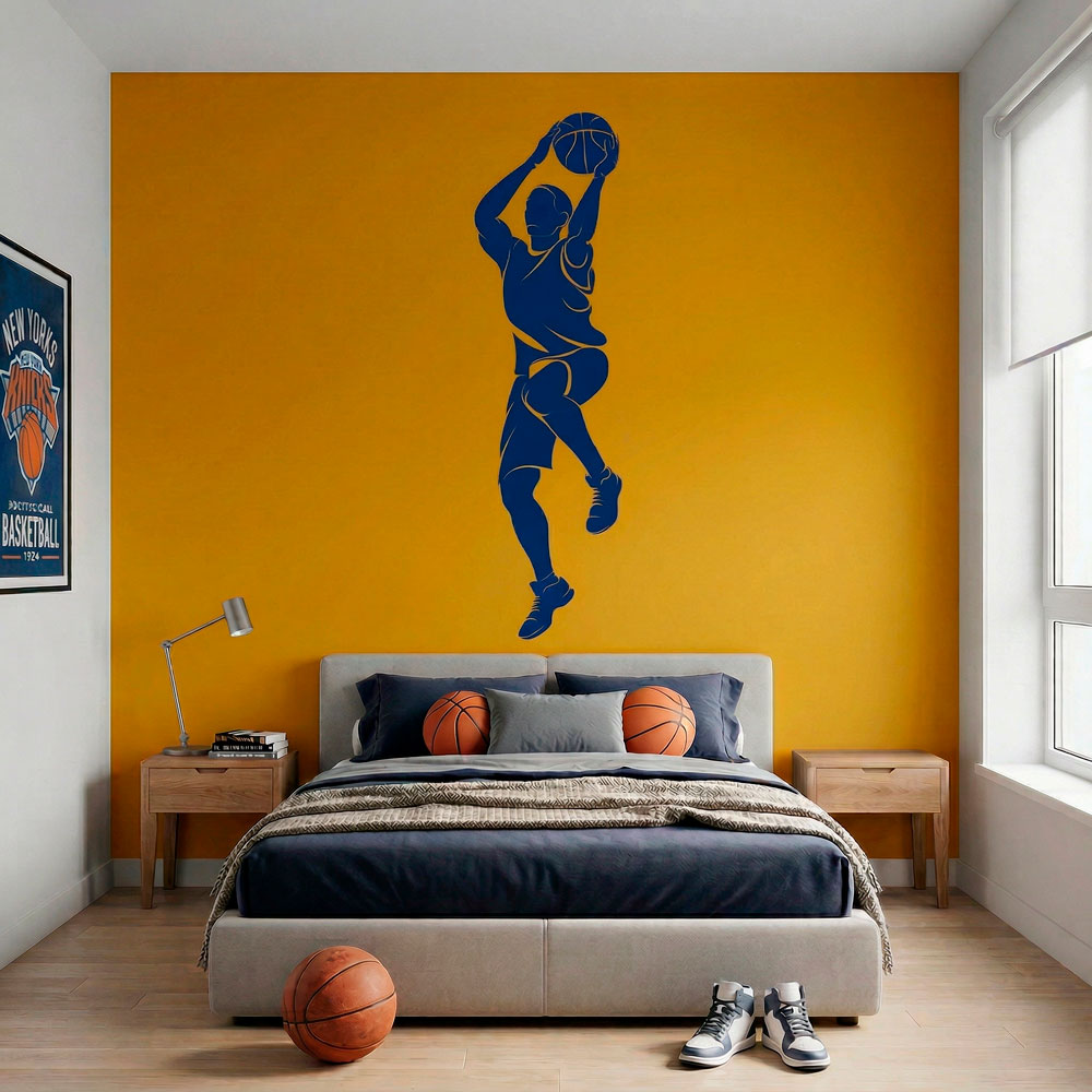 Vinilos Decorativos: Jugador de baloncesto tirando