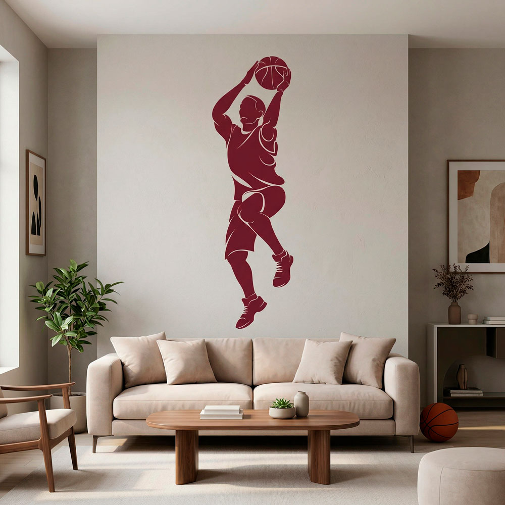 Vinilos Decorativos: Jugador de baloncesto tirando