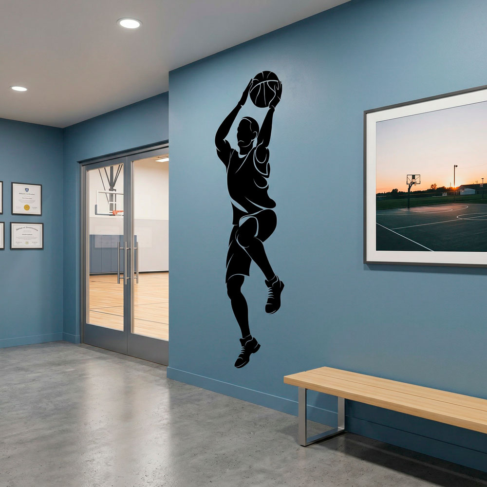 Vinilos Decorativos: Jugador de baloncesto tirando