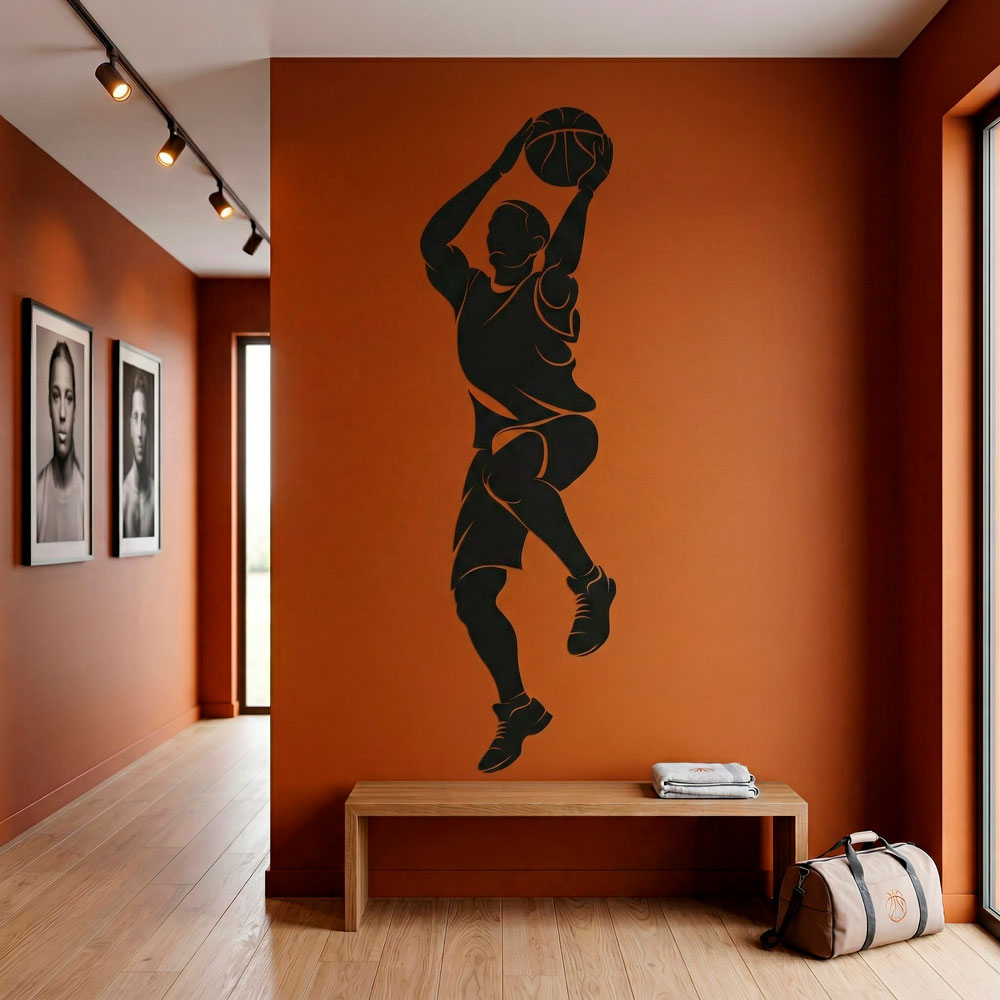 Vinilos Decorativos: Jugador de baloncesto tirando