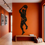 Vinilos Decorativos: Jugador de baloncesto tirando 7