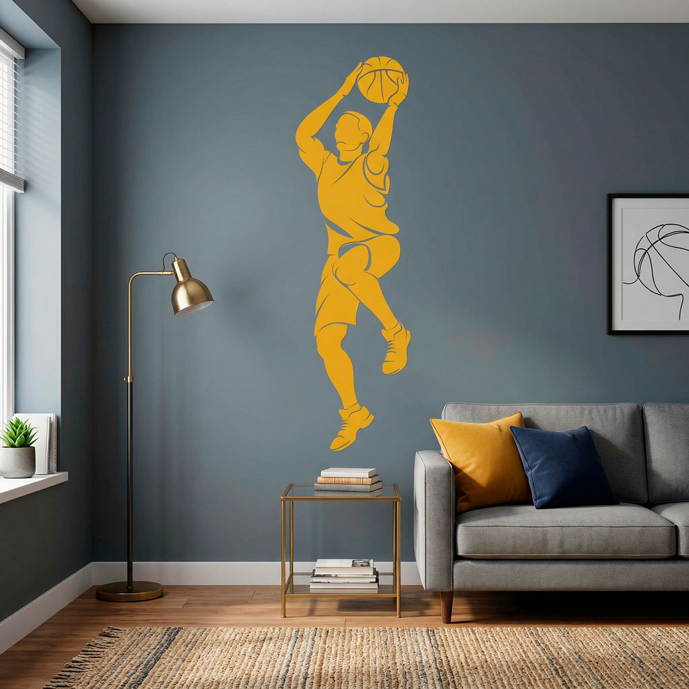 Vinilos Decorativos: Jugador de baloncesto tirando