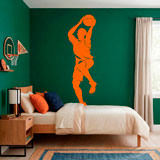 Vinilos Decorativos: Jugador de baloncesto tirando 9