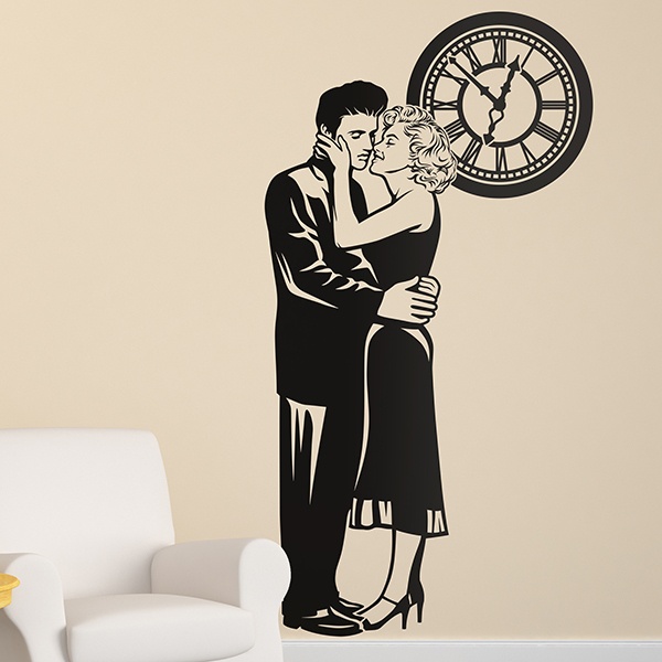 Vinilos Decorativos: Elvis y Marilyn bajo el reloj