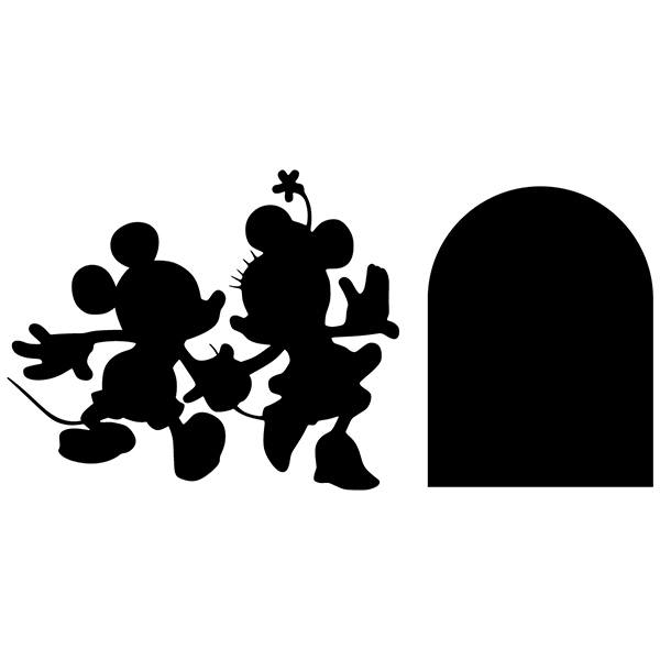 Vinilos Decorativos: Mickey y Minnie agujero rodapié