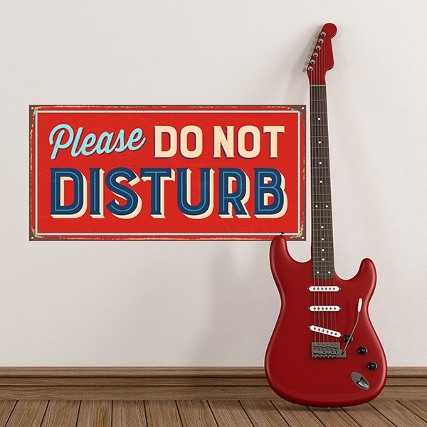 Vinilos Decorativos: Señal retro Please do not disturb