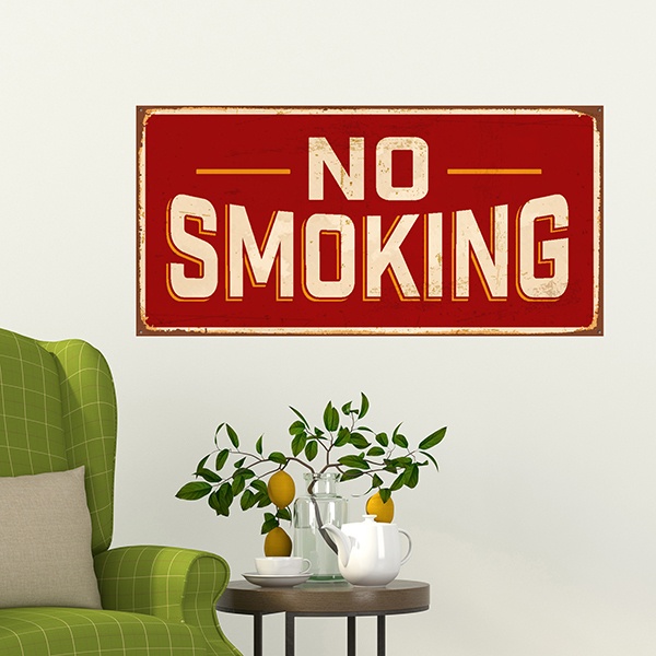Vinilos Decorativos: Señal retro No smoking