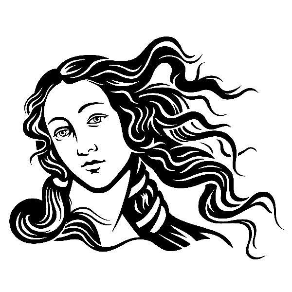 Vinilos Decorativos: Rostro de la Venus de Botticelli