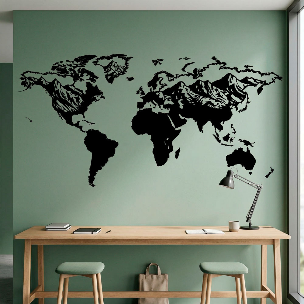 Mapa Mundi relieve monta&ntilde;as 9