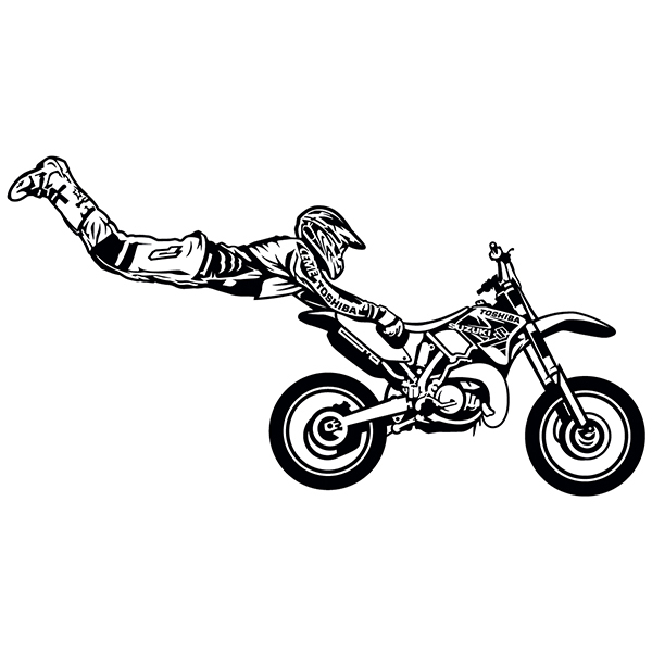 Vinilos Decorativos: Motocross salto Superman