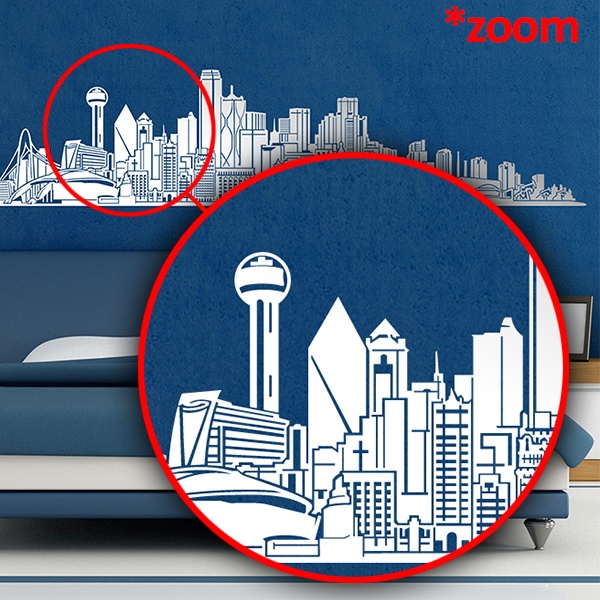 Vinilos Decorativos: Dallas Skyline