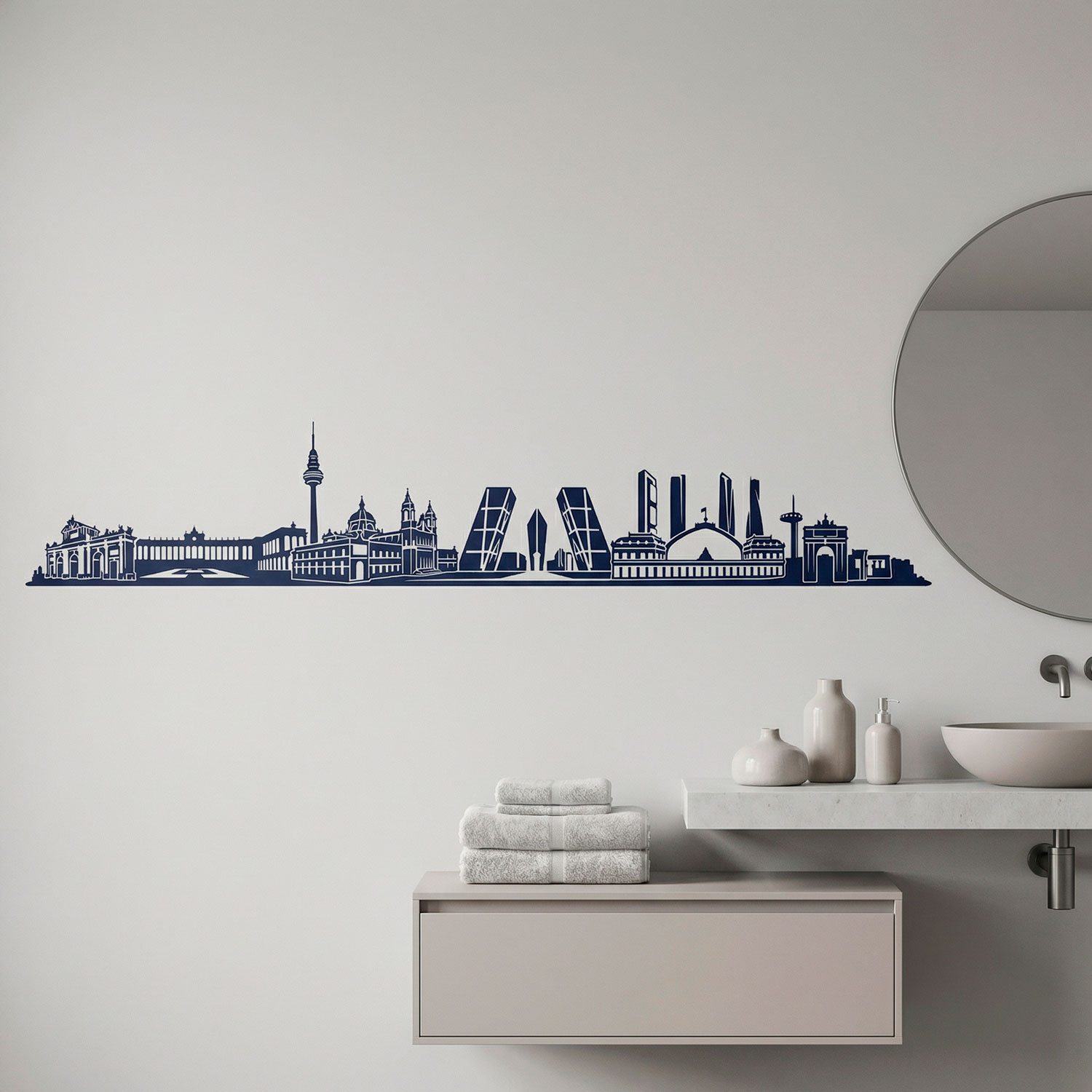 Vinilos Decorativos: Madrid Skyline 