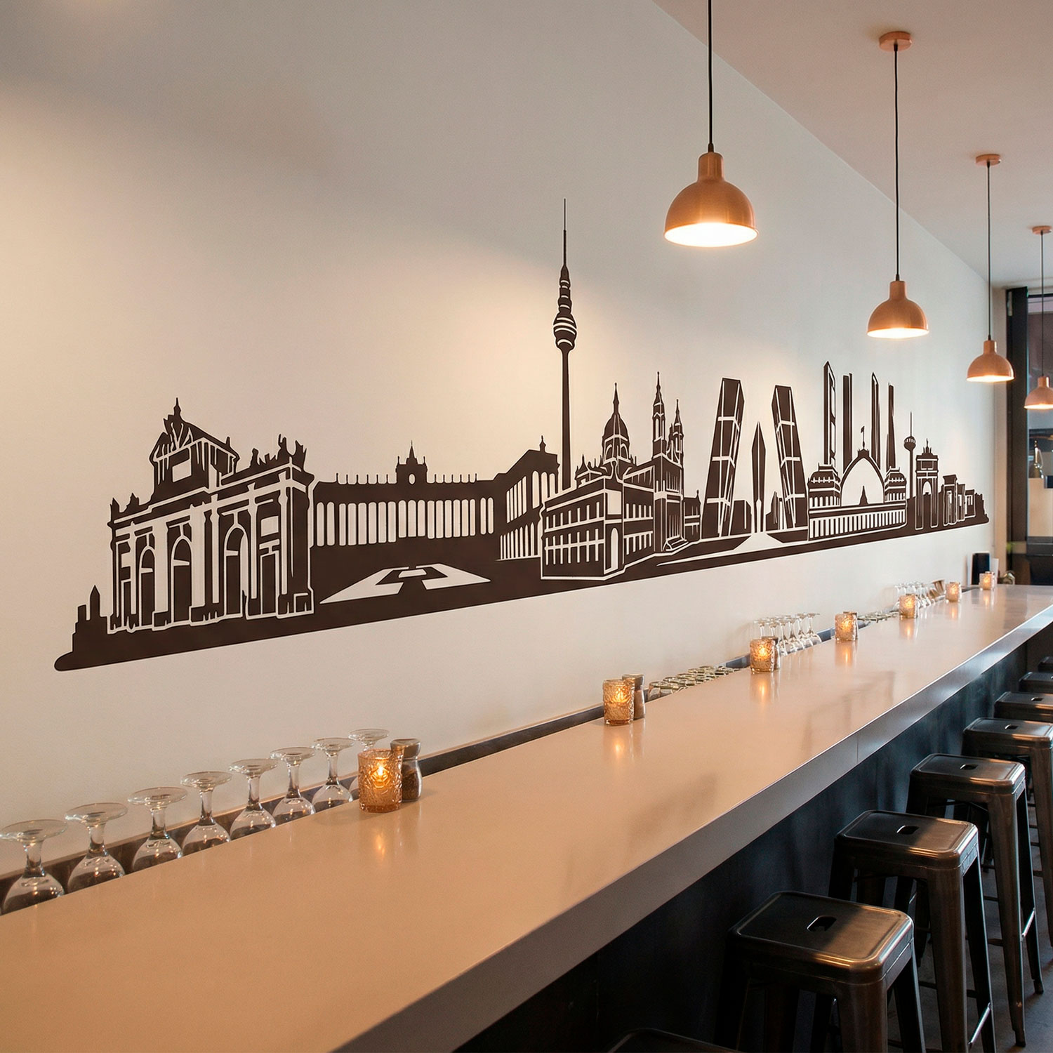 Vinilos Decorativos: Madrid Skyline 